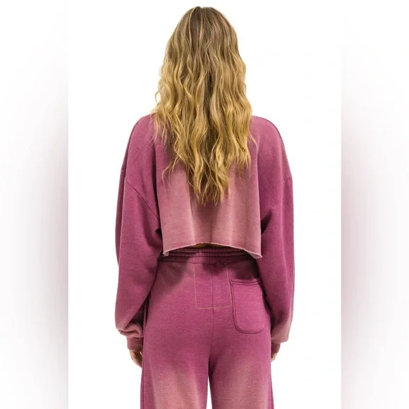 Aviator Nation - ESSENTIAL CROPPED CREW SWEATSHIRT RELAXED - Picture 3 of 16